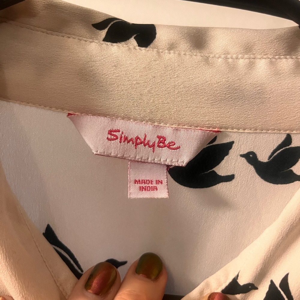 ASOS/Simply Be bird button down 🕊️ - Picture 4 of 4